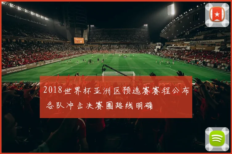 2018世界杯亚洲区预选赛赛程公布 各队冲击决赛圈路线明确